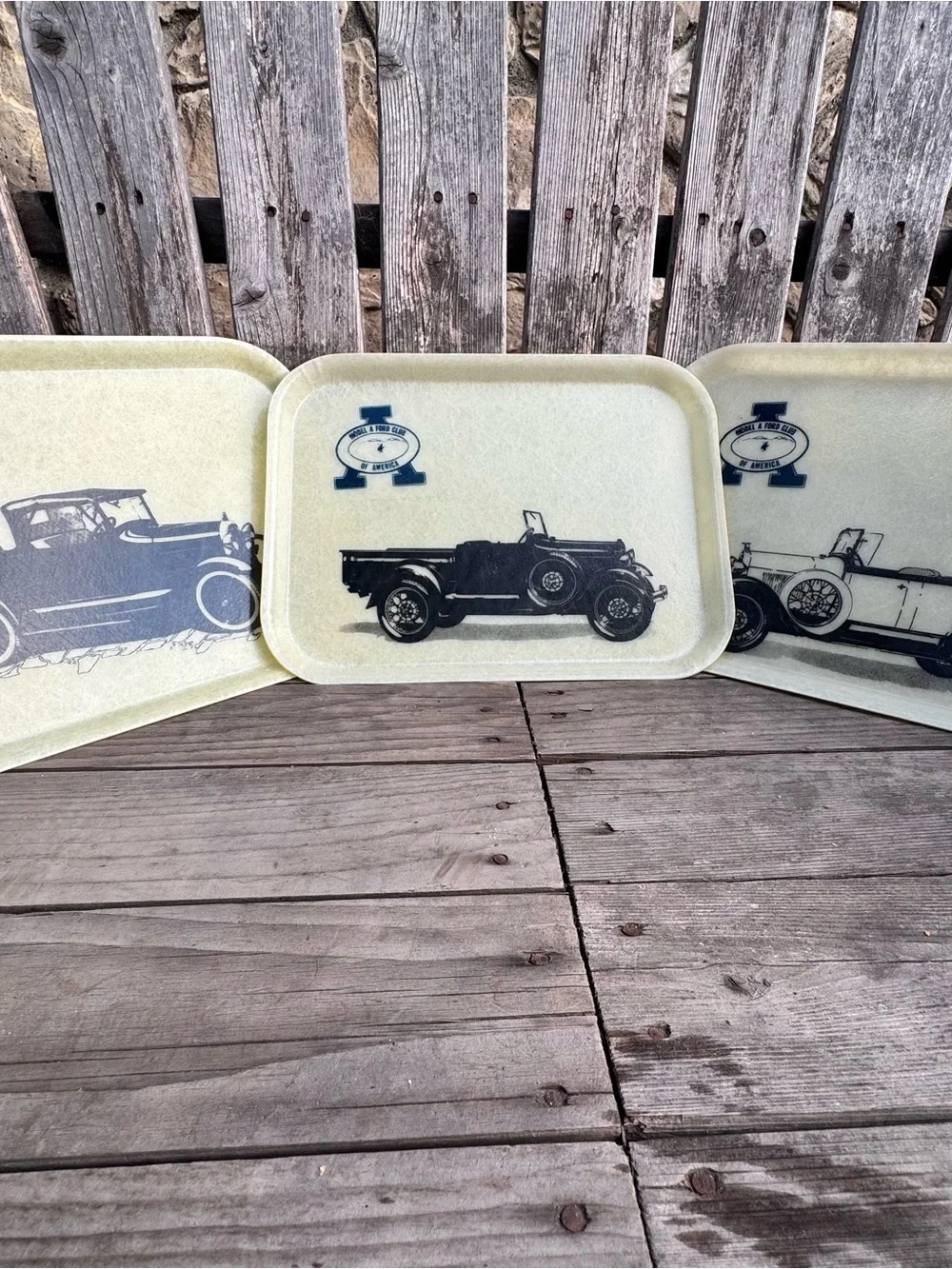 Vintage Model A Ford Club of America Fiberglass Trays set of 3